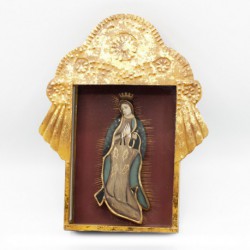 virgen maria cuadro marco dorado